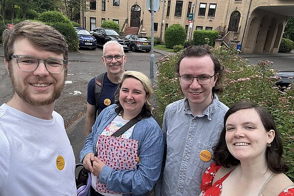 Daniel O'Malley and Glasgow Lib Dem activists.