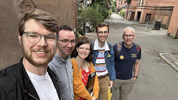 Daniel O'Malley and Glasgow Lib Dem activists. 