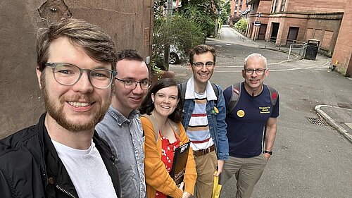 Daniel O'Malley and Glasgow Lib Dem activists. 